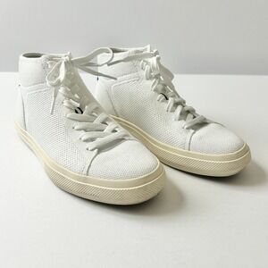 Rothy's Women's The High Top Sneakers Bright White Lace Up Washable Size 8.5